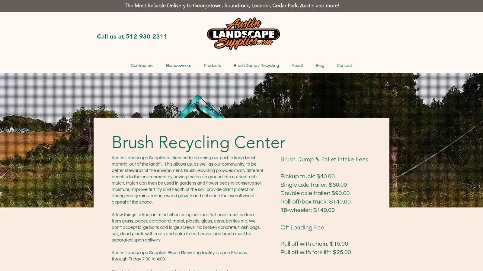 Austin Landscape Supplies – Brush Recycling Center (Georgetown)