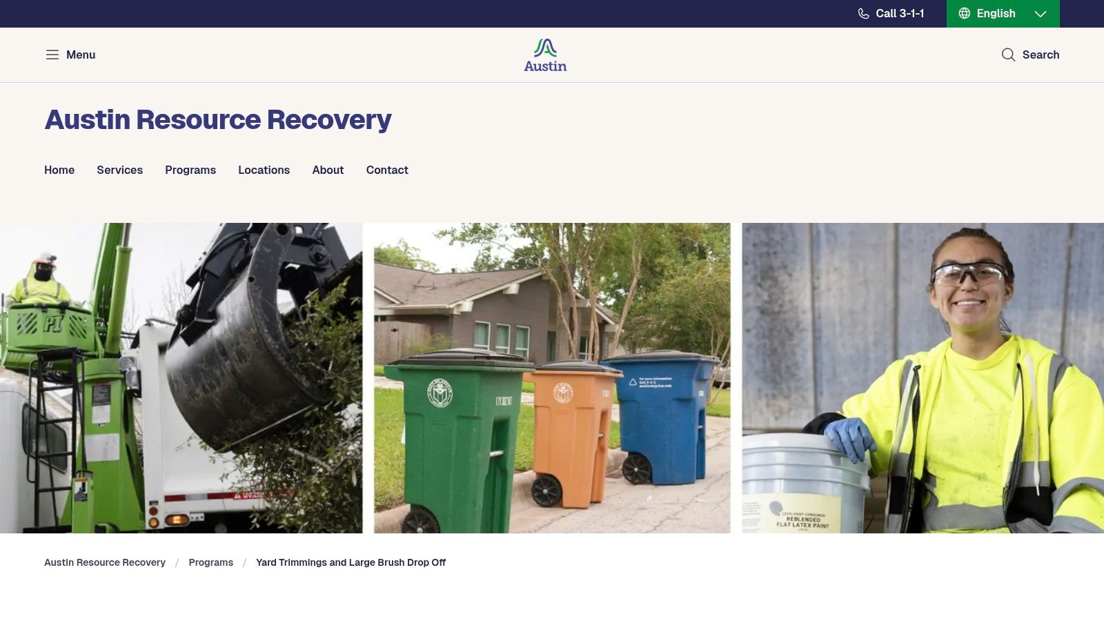 Austin Water – Hornsby Bend Brush/Yard Trimmings Drop-Off